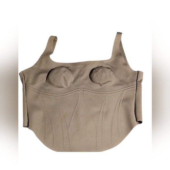 SKIMS Charcoal Bustier Top - Picture 1 of 5